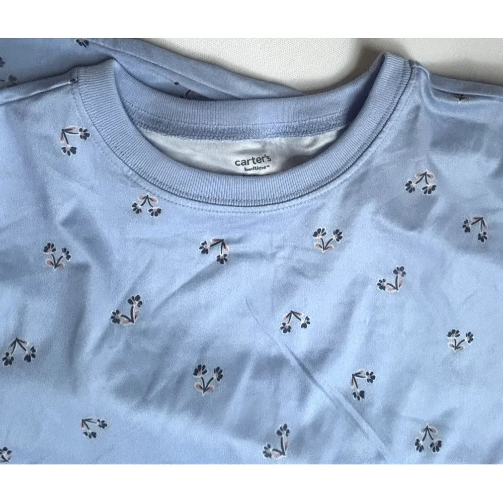 Set of 2 2pc Girls Carter's Pajamas Top/Pant Set Lavender/Blue Size 10/12
